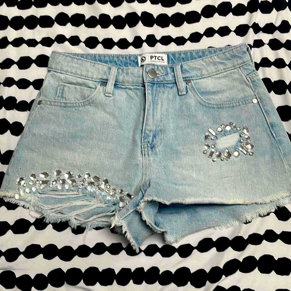 COPY - PTCL Embellished Jean Shorts